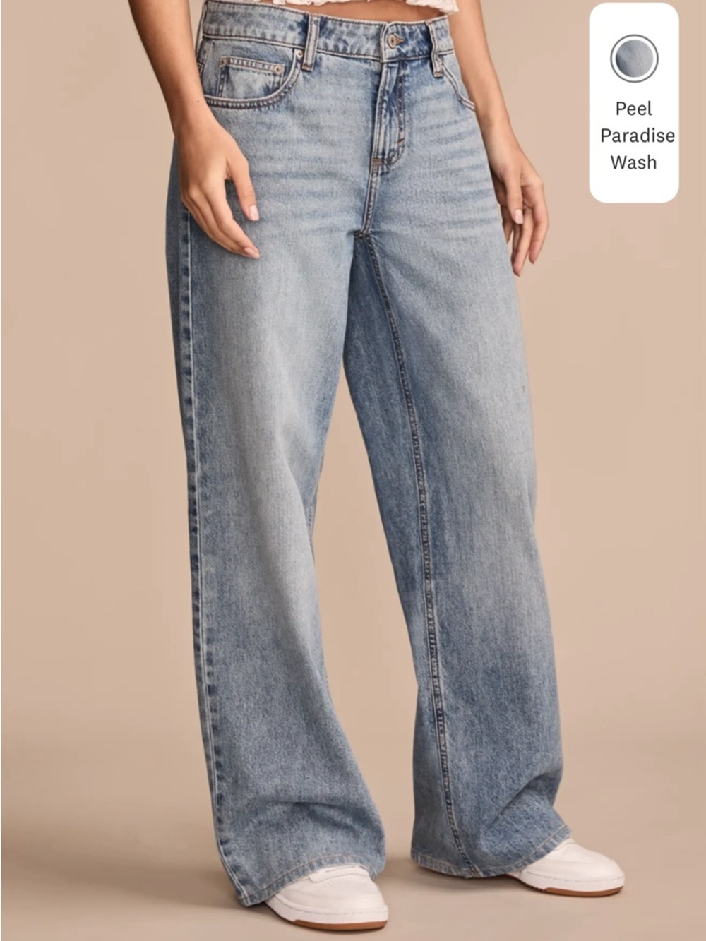 Lucky Brand Light Blue Wide Leg Jeans - Peel Paradise Wash